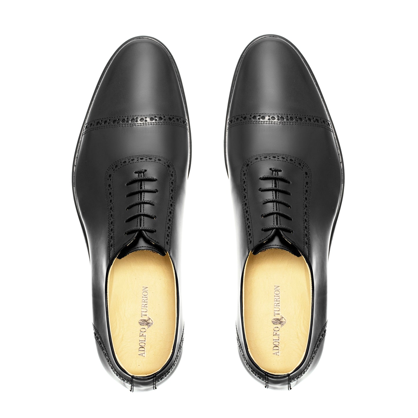 Oxford Semi Brogue con puntera Escorial Negro