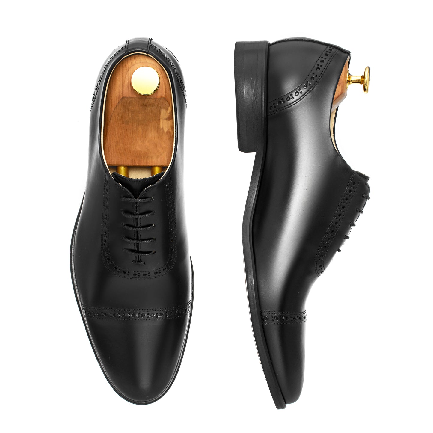 Oxford Semi Brogue con puntera Escorial Negro