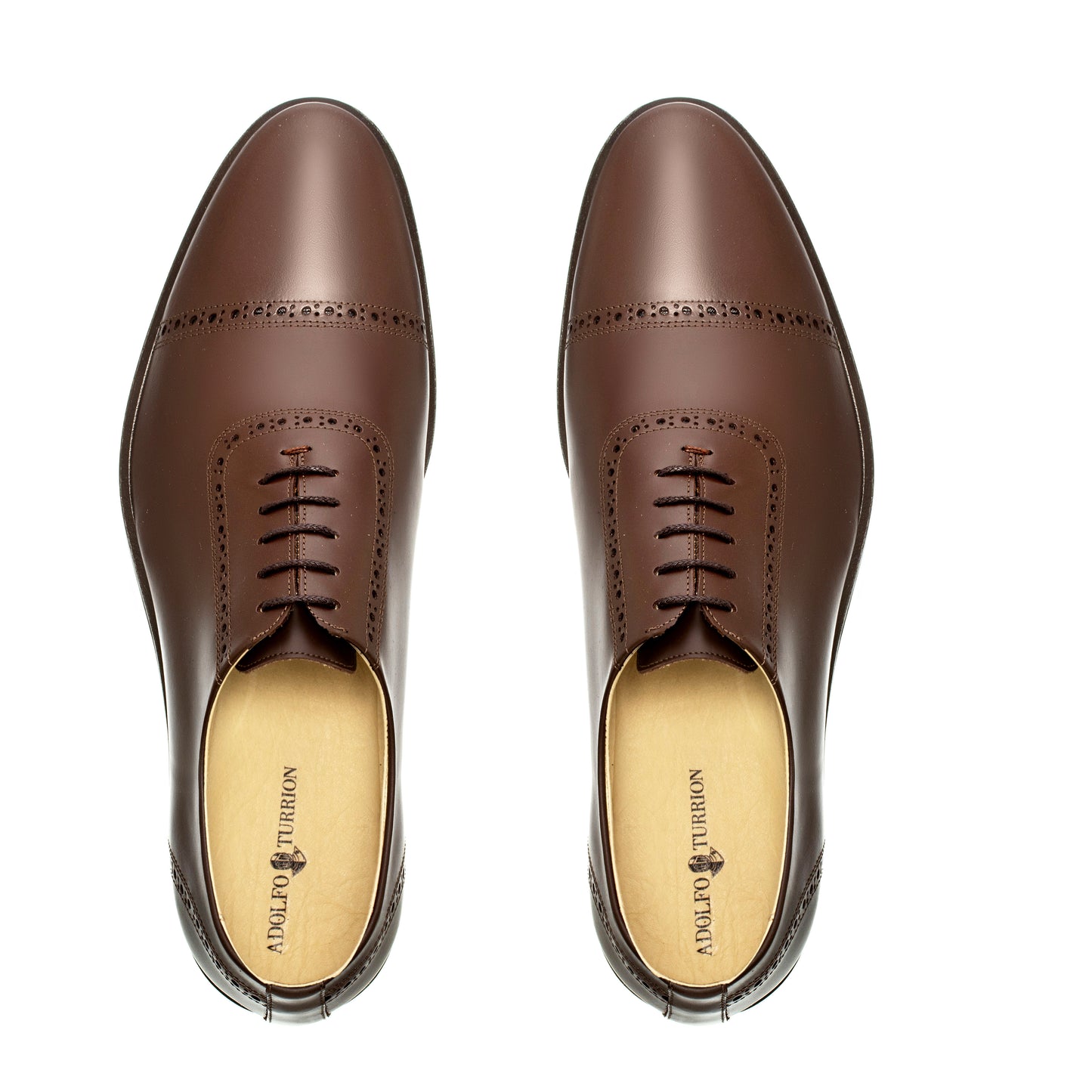 Oxford Semi Brogue Cap Toe Escorial Dark Brown