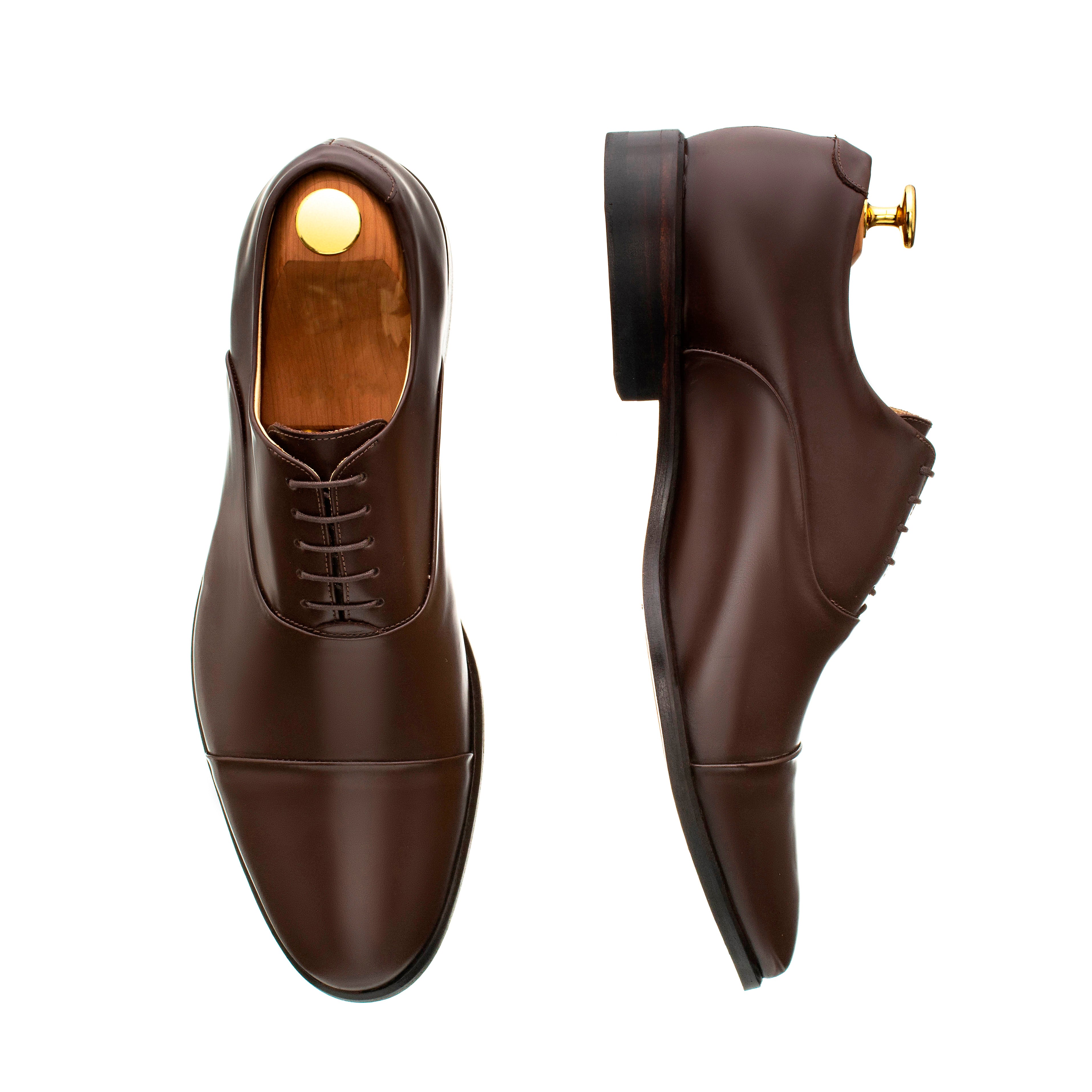 Oxford Cap Toe Cordoba Dark Brown – Adolfo Turrion