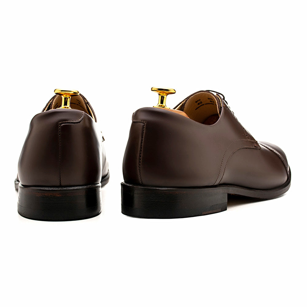 Derby Cap Toe Semi Brogue Alaraz Marrón Oscuro