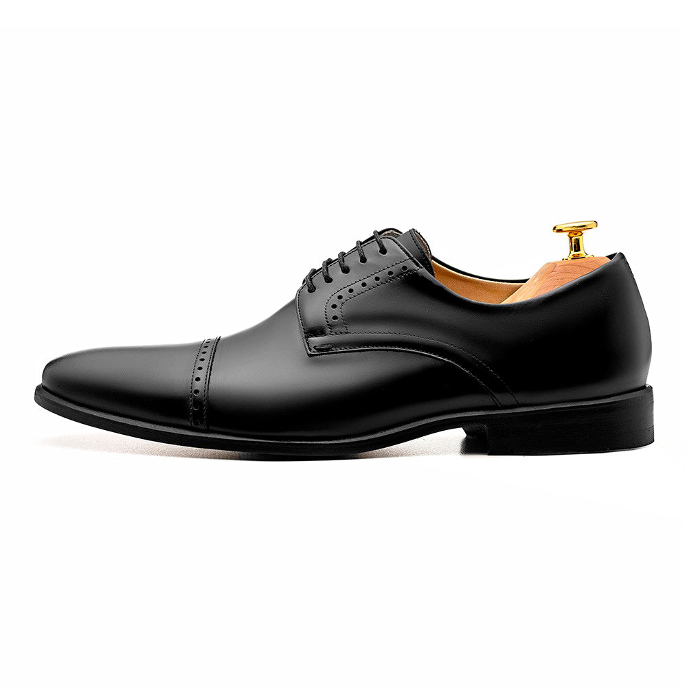 Derby Cap Toe Semi Brogue Alaraz Negro
