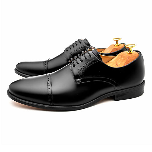 Derby Cap Toe Semi Brogue Alaraz Black